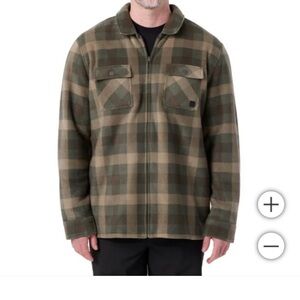 NWT Voyager Men's Plaid Sherpa
Lined Fleece Shirt Jacket Size XL